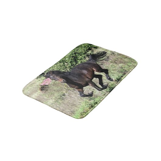 Galloping Chestnut Horse Badmat (Gekanteld)