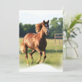 Galloping Chestnut Invitation Kaart (Staand voorkant)
