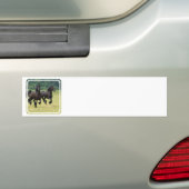 Galloping Friesian Horses Bumpersticker (Op auto)
