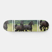 Galloping Friesian Horses Skateboard (Horizontaal)