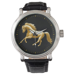 Galloping Golden Horse Watch Horloge