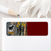 Galloping Horse Cowboy Boots Hoefijzer Sunflower Etiket (Insitu)