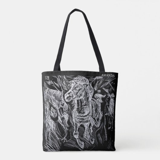 Galloping Horse – Edvard Munch Personalized  Draagtas (Achterkant)