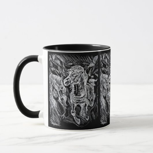 Galloping Horse – Edvard Munch Personalized  Mok (Links)