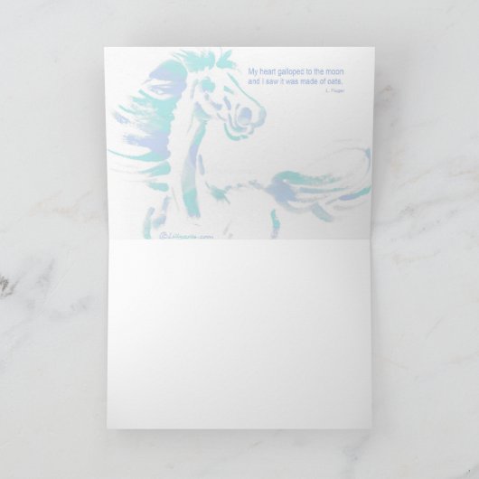 Galloping Horse Greeting and Note Cards Kaart (Binnen)