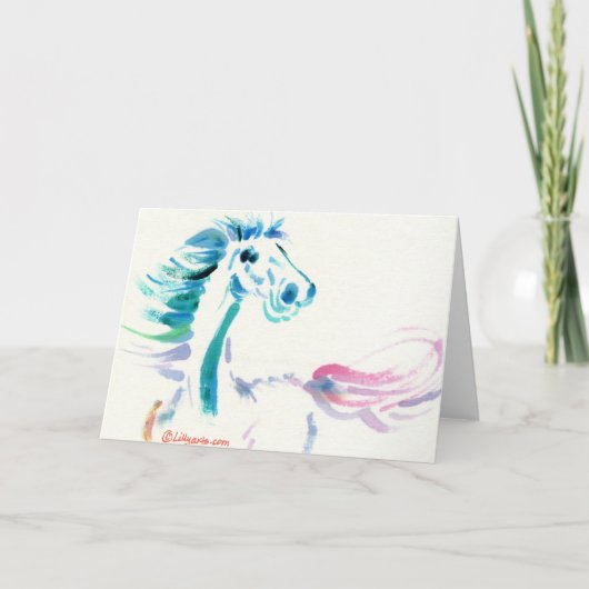 Galloping Horse Greeting and Note Cards Kaart (Voorkant)