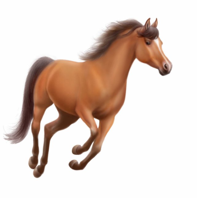 Galloping Horse Holiday Ornament Staand Fotobeeldje (Voorkant)