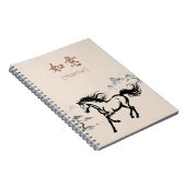 Galloping Horse Sumi-E Ink | Parchment Custom Notitieboek (Rechterzijde)