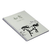 Galloping Horse Sumi-E Ink | Sage Green Custom Notitieboek (Rechterzijde)