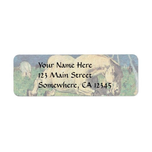 Galloping Horse van Giovanni Segantini, kunst Etiket (Voorkant)