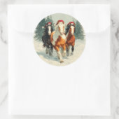 Galloping Horses Christmas Sticker (Sac)