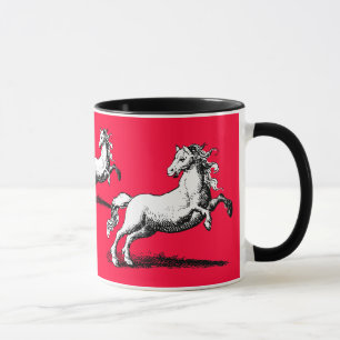 Galloping Horses Elegant Red en Black Mok