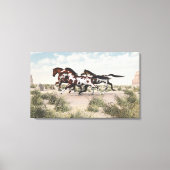 Galloping Horses Wrapped Canvas (Voorkant)
