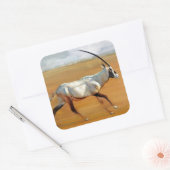 Galloping Oryx 2010 Vierkante Sticker (Envelop)