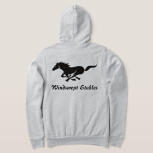 Galloping Paard Aangepaste Tekst Ruitersport Hoodie