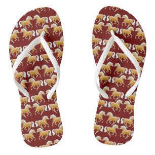 Galloping Palomino Haflinger Horse Teenslippers