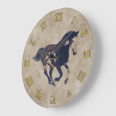 Galloping Pinto American Paint Stallion Horse Grote Klok (Hoek)