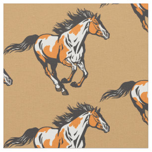 Galloping pinto Horse Stof