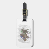 Galloping Race Horses Bagagelabel (Voorkant verticaal)