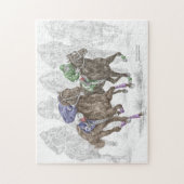 Galloping Race Horses Legpuzzel (Verticaal)