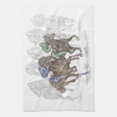 Galloping Race Horses Theedoek (Verticaal)