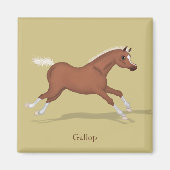 Galloping Sorrel Foal Gaits of the Horse Magneet (Voorkant)