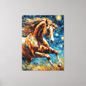 Galloping Sorrel Paard Canvas Afdruk (Voorkant)