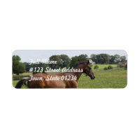 Galloping Thoroughbred Étiquettes de messagerie