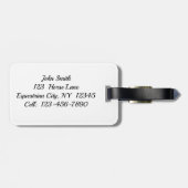 Galloping Thoroughbred Horse and Rider Bagagelabel (Achterkant horizontaal)