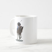 Galloping Thoroughbred Horse Et Rider Coffee Mug (Devant gauche)