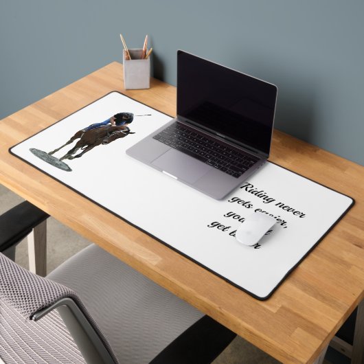 Galloping Thoroughbred Horse Et Rider Desk Mat (Bureau 2)