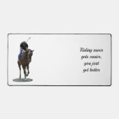 Galloping Thoroughbred Horse Et Rider Desk Mat (Recto)