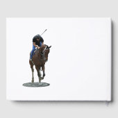 Galloping Thoroughbred Horse Et Rider Livre D'Invi (Verso)