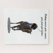 Galloping Thoroughbred Horse Et Rider Puzzle (Horizontal)