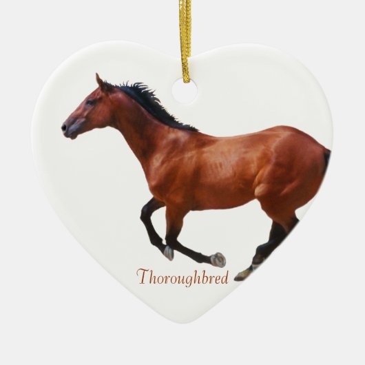 Galloping Thoroughbred Ornament (Voorkant)