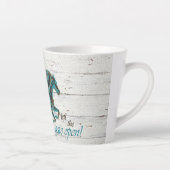 Galloping Turquoise Horse Latte Mok (Rechts)