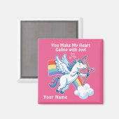 Galloping Unicorn Cupid’s Love Magic Magneet (Voorkant / Achterkant)