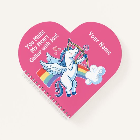 Galloping Unicorn Cupid’s Love Magic Notitieboek (Voorkant)