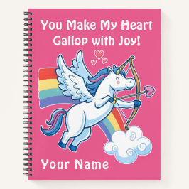 Galloping Unicorn Cupid’s Love Magic  Notitieboek