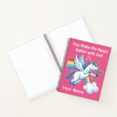 Galloping Unicorn Cupid’s Love Magic  Notitieboek (Binnen)
