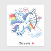 Galloping Unicorn Cupid’s Love Magic  Sticker (Vel)