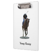 Galloping volbloed paard klembord met offerte (Links)