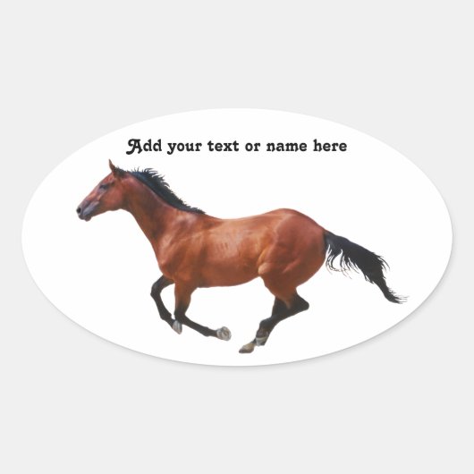 Galloping volbloed Sticker (Voorkant)