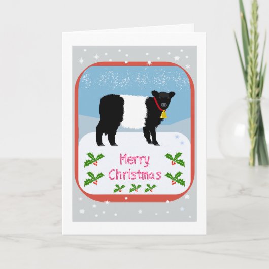 Galloway calf Christmas card Bedankkaart (Voorkant)