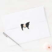Galloway Steer Cutout Ronde Sticker (Envelop)