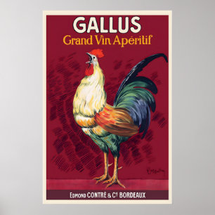 Gallus Grand Vin Aperitief Vintage Food&Drank Poster
