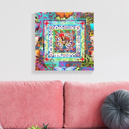 Galo de Barcelos, Portugal Canvas Afdruk (Insitu (Woonkamer))