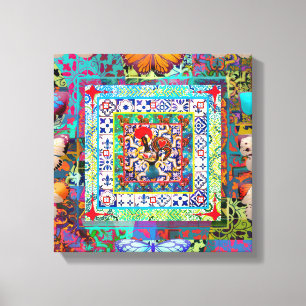 Galo de Barcelos, Portugal Canvas Afdruk