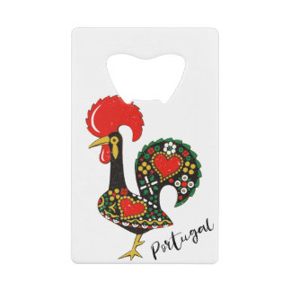 Galo de Barcelos Portugal Rooster Kredietkaart Flessenopener