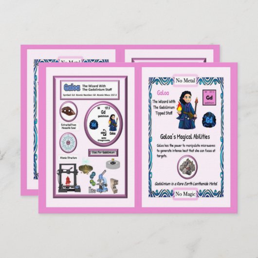 Galoa - Gadolinium Ruilkaart Briefkaart (Voorkant / Achterkant)